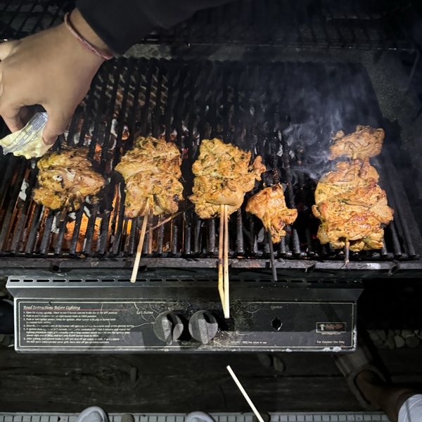 Skewers on the grill