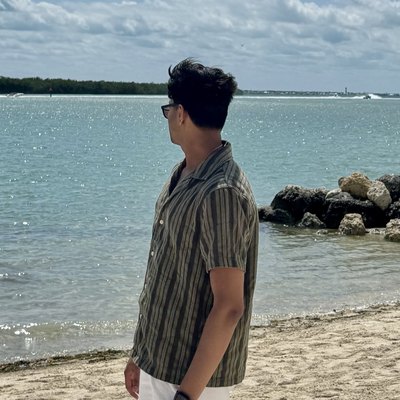 Vivek Patel at the beach